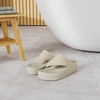 Crocs Women’s Brooklyn Platform Flip Flops(Champagne/Bone)