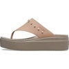 Crocs Women’s Brooklyn Platform Flip Flops(Cork/Mushroom)
