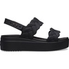 Crocs Women’s Brooklyn Woven Low Wedge Sandals(Black Woven)