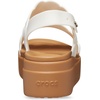 Crocs Women’s Brooklyn Woven Low Wedge Sandals(Chalk Woven)