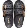 Crocs Women’s Classic Saturday Sandals(Black/Metallic Buckle)