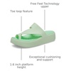 Crocs Women’s Getaway Toe Loop Platform Sandals(Jade Tint)