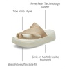 Crocs Women’s Getaway Toe Loop Platform Sandals(Stucco)