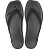 Crocs Women’s Miami Flip Flops | Square Toe Flat | 360 Degree Comfort | Croslite Foam Footbed(Black)
