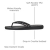 Crocs Women’s Miami Flip Flops | Square Toe Flat | 360 Degree Comfort | Croslite Foam Footbed(Black Studs)