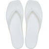 Crocs Women’s Miami Flip Flops | Square Toe Flat | 360 Degree Comfort | Croslite Foam Footbed(Chalk)