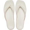 Crocs Women’s Miami Flip Flops | Square Toe Flat | 360 Degree Comfort | Croslite Foam Footbed(Cocoa Crème)