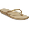 Crocs Women’s Miami Flip Flops | Square Toe Flat | 360 Degree Comfort | Croslite Foam Footbed(Gold)