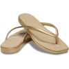 Crocs Women’s Miami Flip Flops | Square Toe Flat | 360 Degree Comfort | Croslite Foam Footbed(Gold)