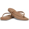 Crocs Women’s Miami Flip Flops | Square Toe Flat | 360 Degree Comfort | Croslite Foam Footbed(Milk Chocolate)