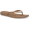 Crocs Women’s Miami Flip Flops | Square Toe Flat | 360 Degree Comfort | Croslite Foam Footbed(Milk Chocolate)