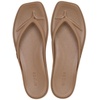 Crocs Women’s Miami Flip Flops | Square Toe Flat | 360 Degree Comfort | Croslite Foam Footbed(Milk Chocolate)