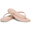 Crocs Women’s Miami Flip Flops | Square Toe Flat | 360 Degree Comfort | Croslite Foam Footbed(Pink Caramel)