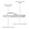 Crocs Women’s Miami Flip Flops | Square Toe Flat | 360 Degree Comfort | Croslite Foam Footbed(Silver)