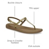Crocs Women’s Miami Thong Sandal(Sepia Metallic)