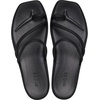 Crocs Women’s Miami Toe Loop Sandals | Square Toe Flat | Flexible Straps | Croslite Foam Footbed(Black)