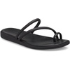 Crocs Women’s Miami Toe Loop Sandals | Square Toe Flat | Flexible Straps | Croslite Foam Footbed(Black)