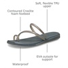 Crocs Women’s Miami Toe Loop Sandals | Square Toe Flat | Flexible Straps | Croslite Foam Footbed(Carbon Jelly)