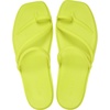 Crocs Women’s Miami Toe Loop Sandals | Square Toe Flat | Flexible Straps | Croslite Foam Footbed(Citrus)