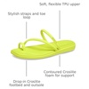 Crocs Women’s Miami Toe Loop Sandals | Square Toe Flat | Flexible Straps | Croslite Foam Footbed(Citrus)