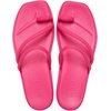 Crocs Women’s Miami Toe Loop Sandals | Square Toe Flat | Flexible Straps | Croslite Foam Footbed(Dragon Fruit)