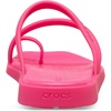 Crocs Women’s Miami Toe Loop Sandals | Square Toe Flat | Flexible Straps | Croslite Foam Footbed(Dragon Fruit)