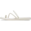 Crocs Women’s Miami Toe Loop Sandals | Square Toe Flat | Flexible Straps | Croslite Foam Footbed(Metallic Chalk)
