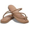 Crocs Women’s Miami Toe Loop Sandals | Square Toe Flat | Flexible Straps | Croslite Foam Footbed(Milk Chocolate)