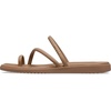 Crocs Women’s Miami Toe Loop Sandals | Square Toe Flat | Flexible Straps | Croslite Foam Footbed(Milk Chocolate)