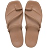 Crocs Women’s Miami Toe Loop Sandals | Square Toe Flat | Flexible Straps | Croslite Foam Footbed(Milk Chocolate)