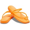 Crocs Women’s Miami Toe Loop Sandals | Square Toe Flat | Flexible Straps | Croslite Foam Footbed(Orangesicle)