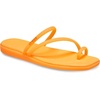 Crocs Women’s Miami Toe Loop Sandals | Square Toe Flat | Flexible Straps | Croslite Foam Footbed(Orangesicle)