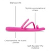 Crocs Women’s Miami Toe Loop Sandals | Square Toe Flat | Flexible Straps | Croslite Foam Footbed(Pink Crush)