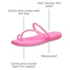 Crocs Women’s Miami Toe Loop Sandals | Square Toe Flat | Flexible Straps | Croslite Foam Footbed(Pink Lemonade Jelly)