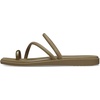 Crocs Women’s Miami Toe Loop Sandals | Square Toe Flat | Flexible Straps | Croslite Foam Footbed(Sepia Metallic)
