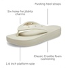Crocs Women’s Platform Flip Flop Sandal(Bone)