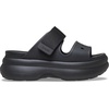 Crocs Women’s Soho Two-Strap Sandals | 2.4 Inch Platform | LiteRide Sink-In Footbed | Adjustable Upper Strap(Black)
