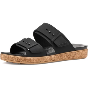 Crocs Women’s Brooklyn Buckle Low Sandals(Black 2)