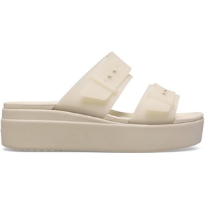Crocs Women’s Brooklyn Buckle Low Wedges(Sandstone)