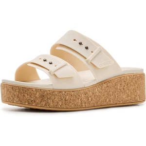 Crocs Women’s Brooklyn Cork Buckle Sandals(Frappe)