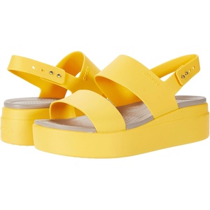 Crocs Women’s Brooklyn Low Wedge Sandals(Canary/Canary)
