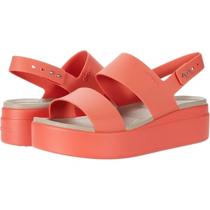 Crocs Women’s Brooklyn Low Wedge Sandals(Spicy Orange/Spicy Orange)