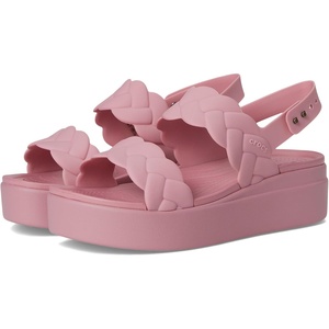 Crocs Women’s Brooklyn Woven Low Wedge Sandals(Rosett Woven)