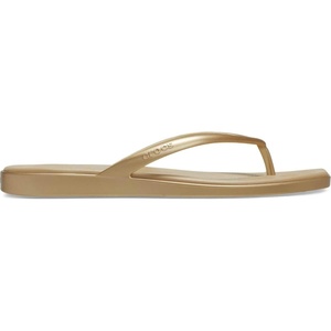 Crocs Women’s Miami Flip Flops | Square Toe Flat | 360 Degree Comfort | Croslite Foam Footbed(Gold)
