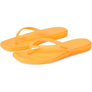 Crocs Women’s Miami Flip Flops | Square Toe Flat | 360 Degree Comfort | Croslite Foam Footbed(Orangesicle)