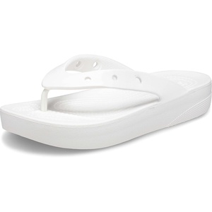 Crocs Women’s Platform Flip Flop Sandal(White)