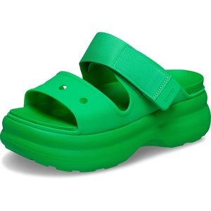 Crocs Women’s Soho Two-Strap Sandals | 2.4 Inch Platform | LiteRide Sink-In Footbed | Adjustable Upper Strap(Green Strike)