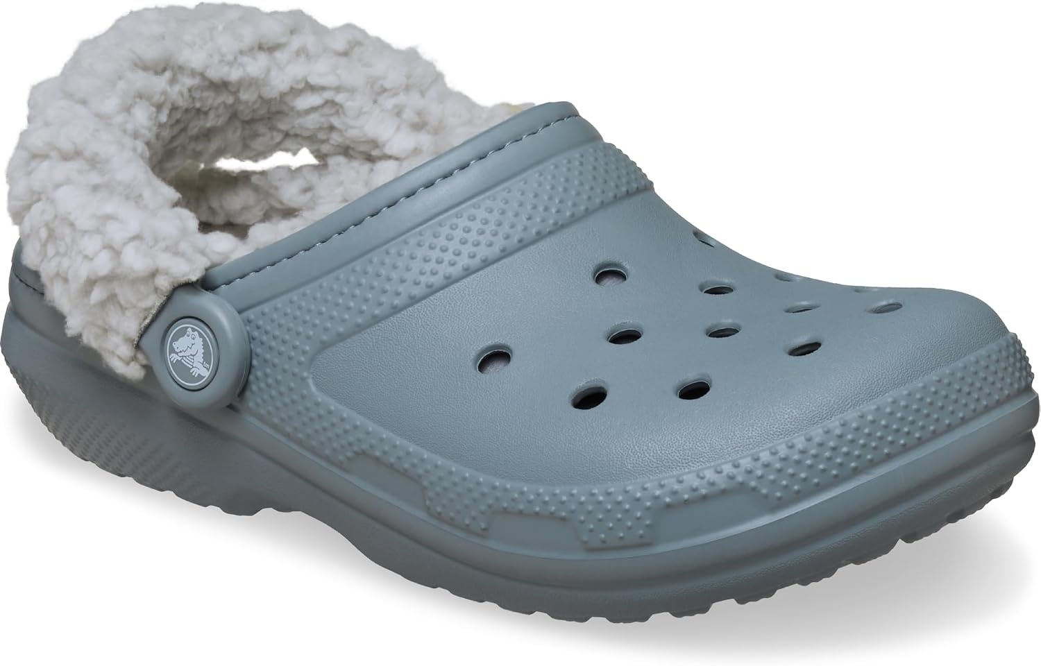 image:imageCrocs UnisexAdult Classic Fleece Lined Clogs Fuzzy Slippers for Women and MenConcrete