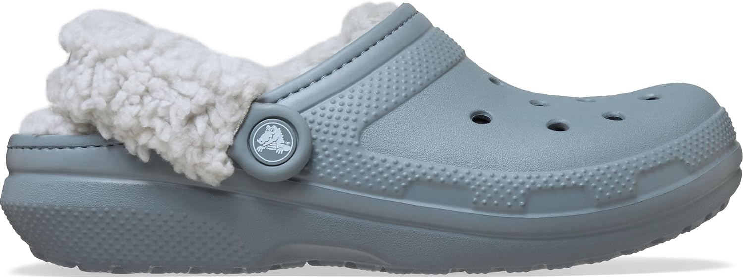 image:imageCrocs UnisexAdult Classic Fleece Lined Clogs Fuzzy Slippers for Women and MenConcrete