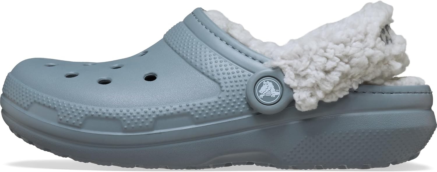 image:imageCrocs UnisexAdult Classic Fleece Lined Clogs Fuzzy Slippers for Women and MenConcrete